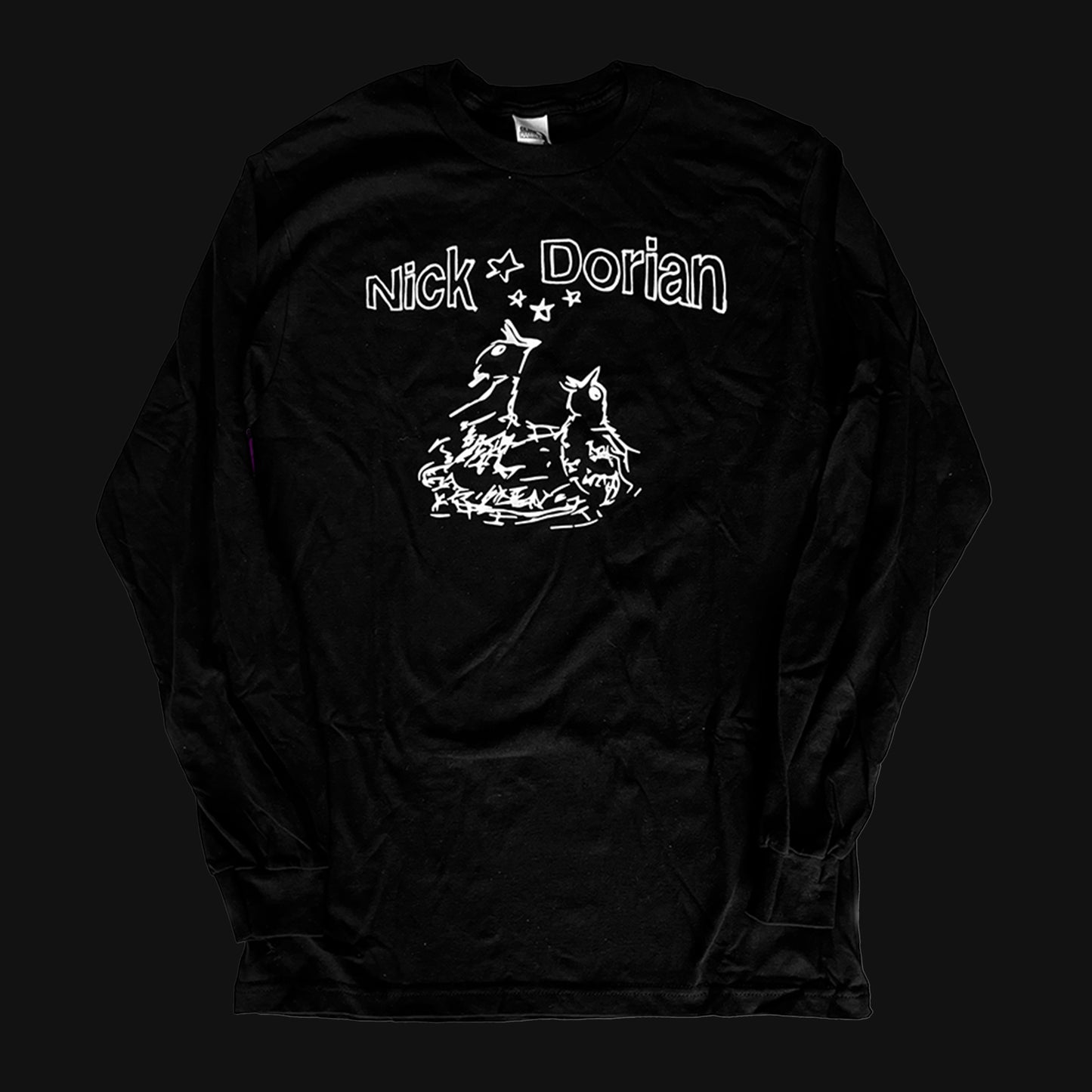 Dorian Long Sleeve Black Shirt